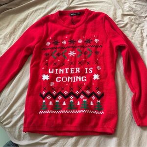 Boohoo Vibrant Red Knit Sweater